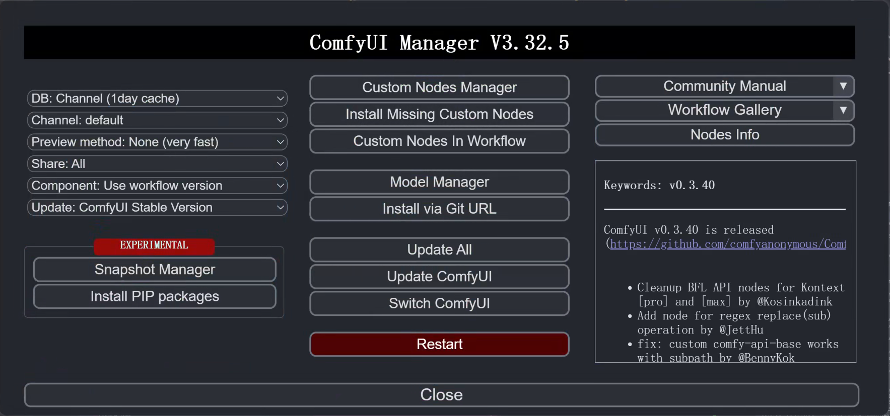 安装ComfyUI-Manager