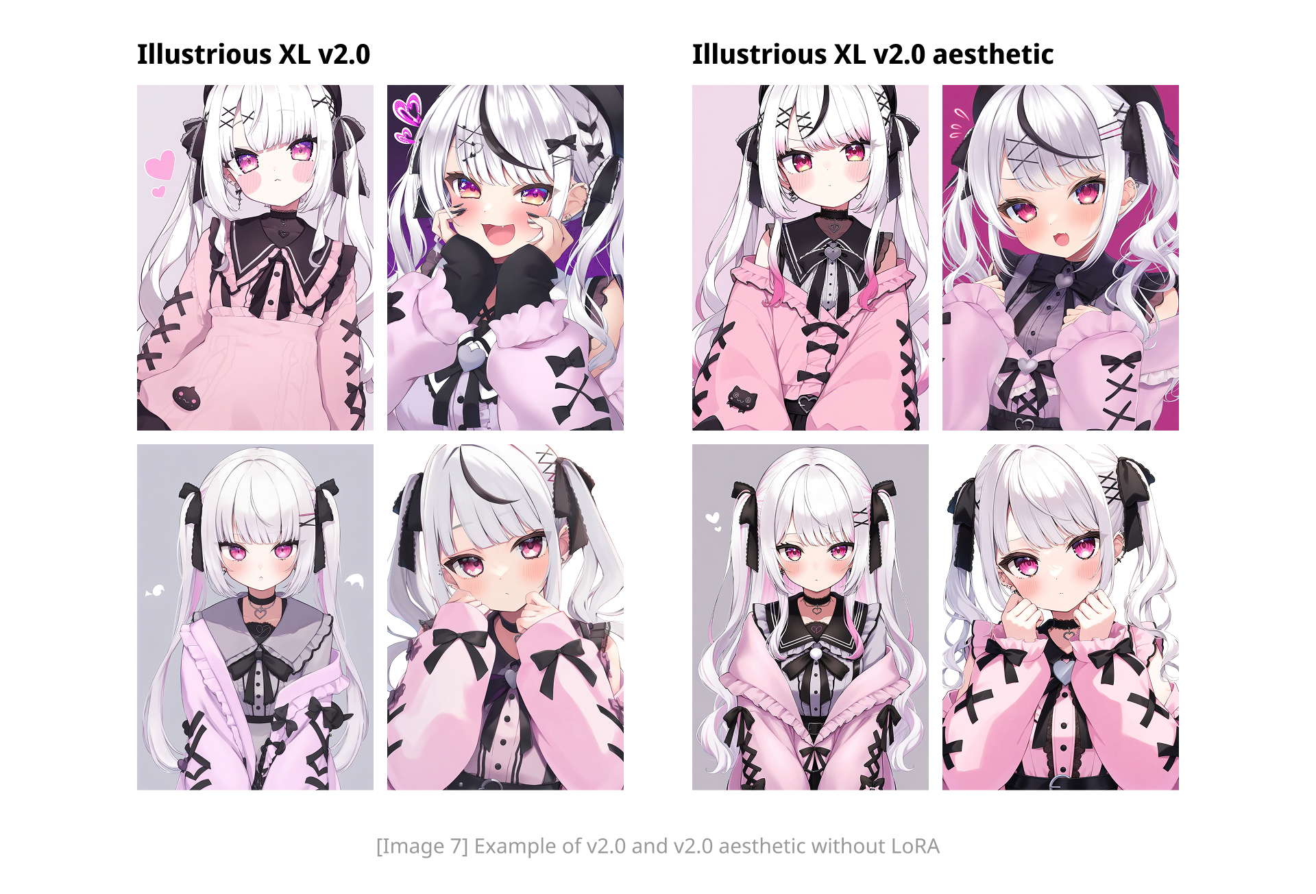 无LoRA的v2.0和v2.0美学变体的示例图2