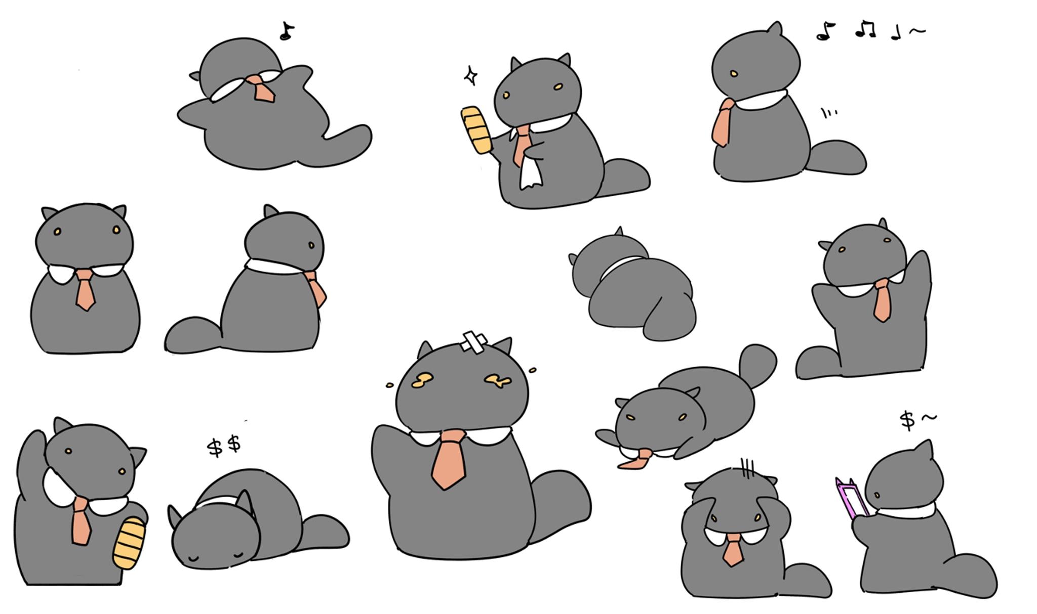 黑猫角色参考图