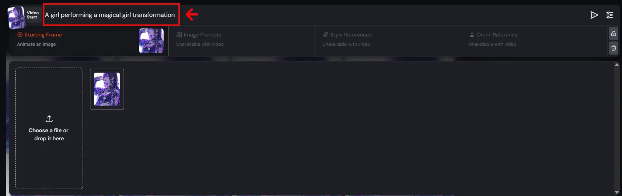 Prompt input
