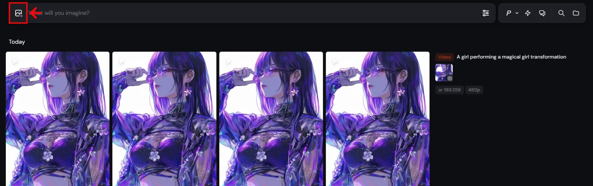 Upload interface